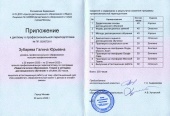 Приложение к Диплому о профессиональной переподготовке от 250 ч.